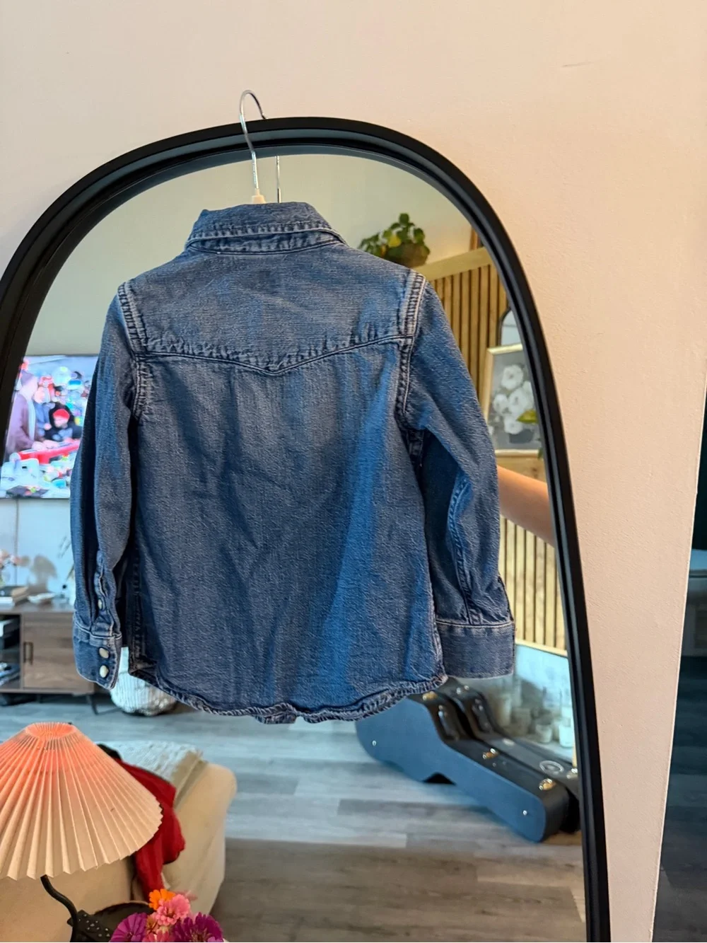 GAP Kids Denim Western Style Shirt-Jacket in Medium Blue